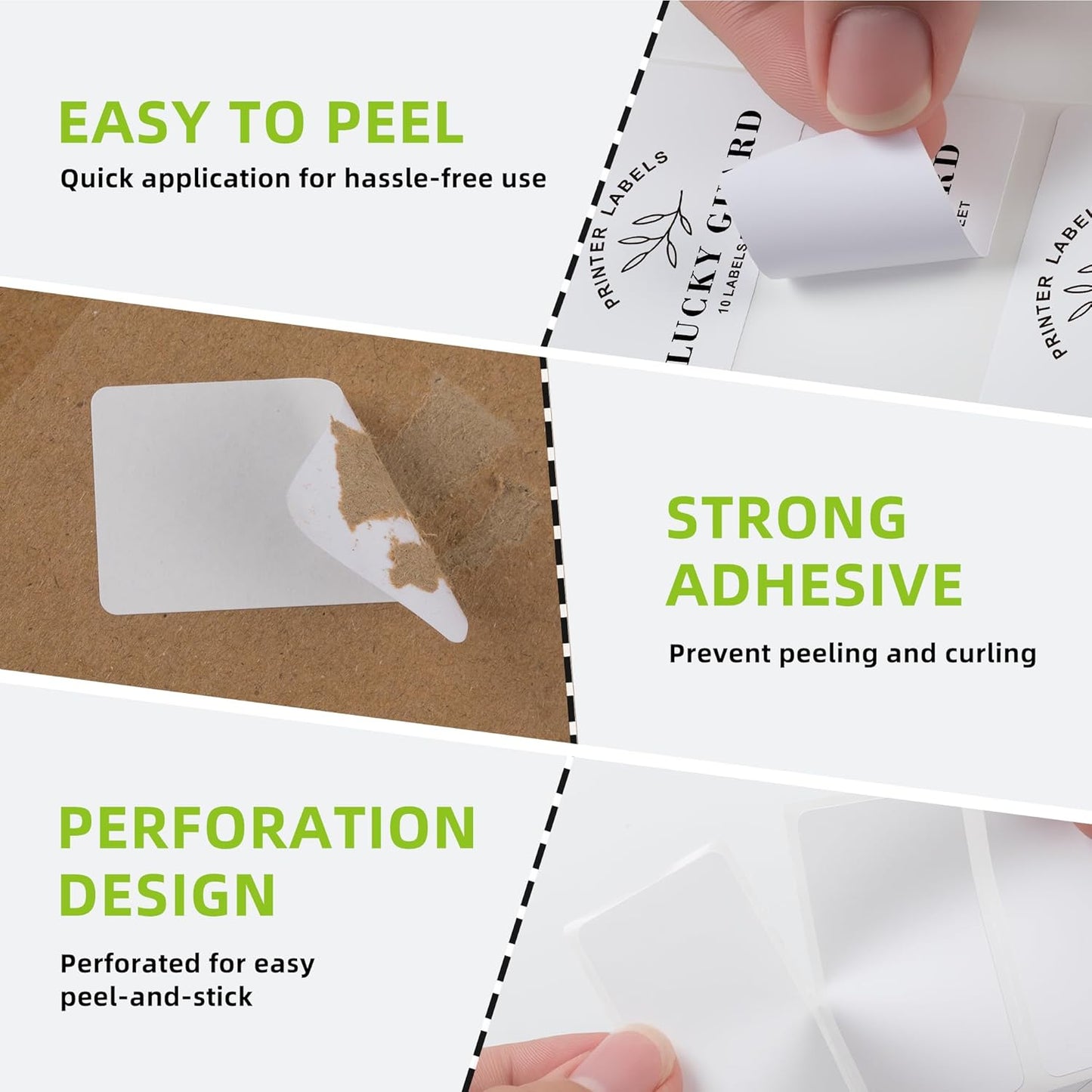 2"x 1" Direct Thermal Labels-Perforated Barcodes, Shipping Label Paper, Compatible with Zebra & Rollo Printers（1 Roll，1000 Labels/Roll）