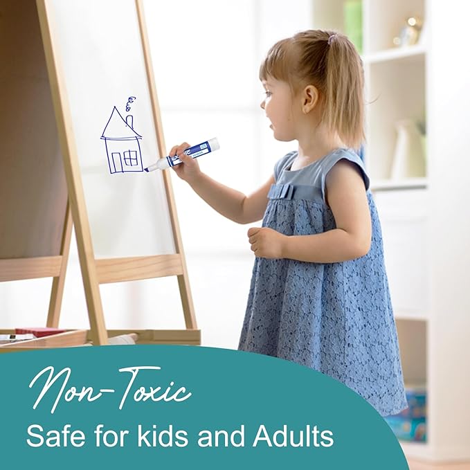 Dry Erase Markers, Whiteboard Markers Fine Tip and Chisel Tip, 8 White Board Marker Dry Erase, Mixed Tip 4 Thick and Thin White Board Marker for School Supplies, Teachers and Students