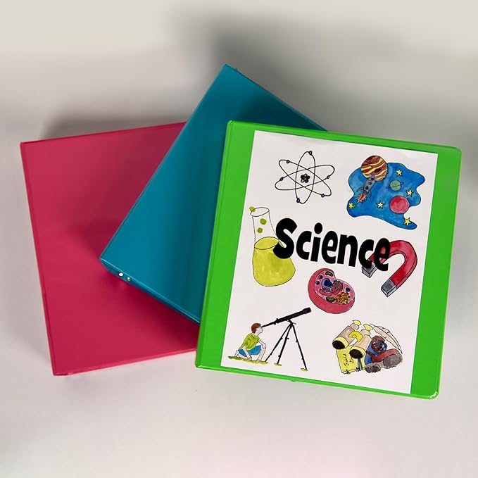 Samsill Plant-Based 3 Inch Durable Round Ring, Made in USA, View Binder, Eco-Friendly, USDA Certified Biobased, 4 Pack, Fashion Assortment