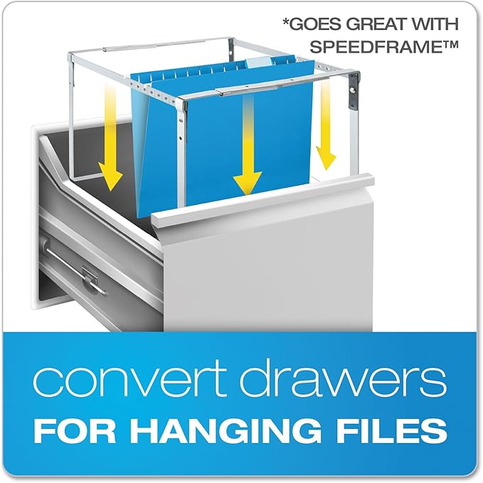 Pendaflex 04153X2 BLU Extra Capacity Reinforced Hanging Folders, 2", Legal Size, Blue, 1/5 Cut, 25/BX (4153x2 BLU)