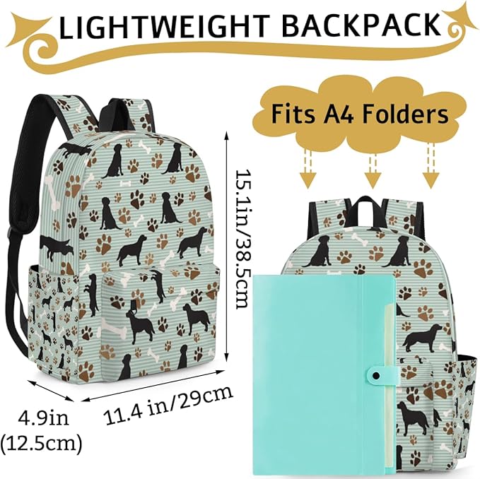 Cute Dog Puppy Kids Backpack for Boys Girls Paw Print Preschool Toddler Backpack Kindergarten Nursery Bookbag Travel Children Lightweight School Bag