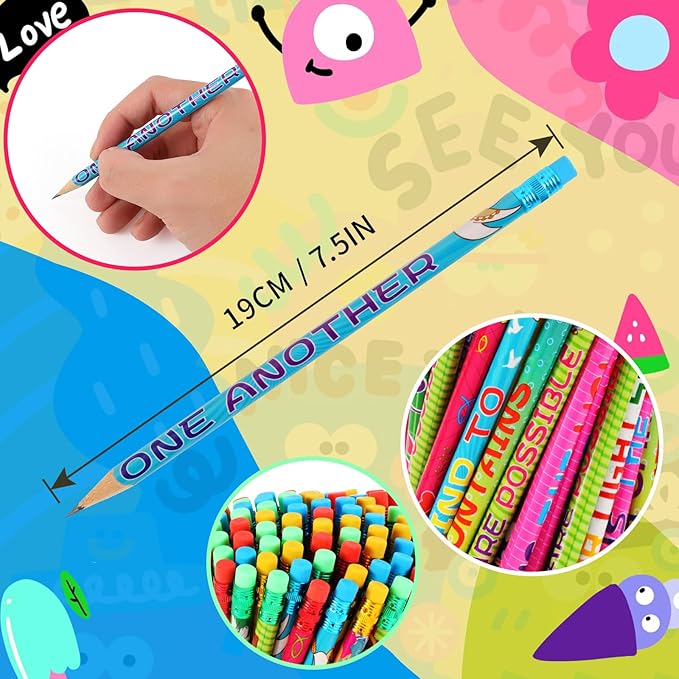 Kolewo4ever 200 Pieces Bible Verses Pencils Religious Pencil Christian Pencil with Inspirational Scripture for Students Teacher Classroom Religious School Supplies,20 styles