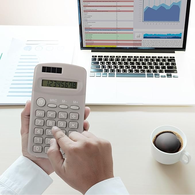 36 Pcs Pocket Size Solar Calculators Bulk for Classroom Mini Basic Calculator Solar Battery Dual Power 8 Digit Display for Kids Student School Office Accounting Tool