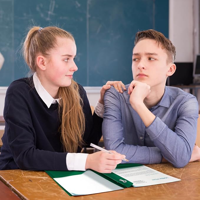 60-Pack Plastic Folders with Pockets and Prongs,2-Pocket Folders with 3 Fasteners, Poly Folders Holds 8-1/2" x 11" Paper for School/Office/Home