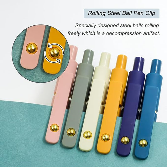 Gel Pens, 12 Pcs 0.5mm Fine Point Smooth Writing Pens Cute Pens, High-End Series Black Ink Pens for Journaling Note Taking, School Office Supplies for Women Men (12 Pcs Gold Mixed colors)