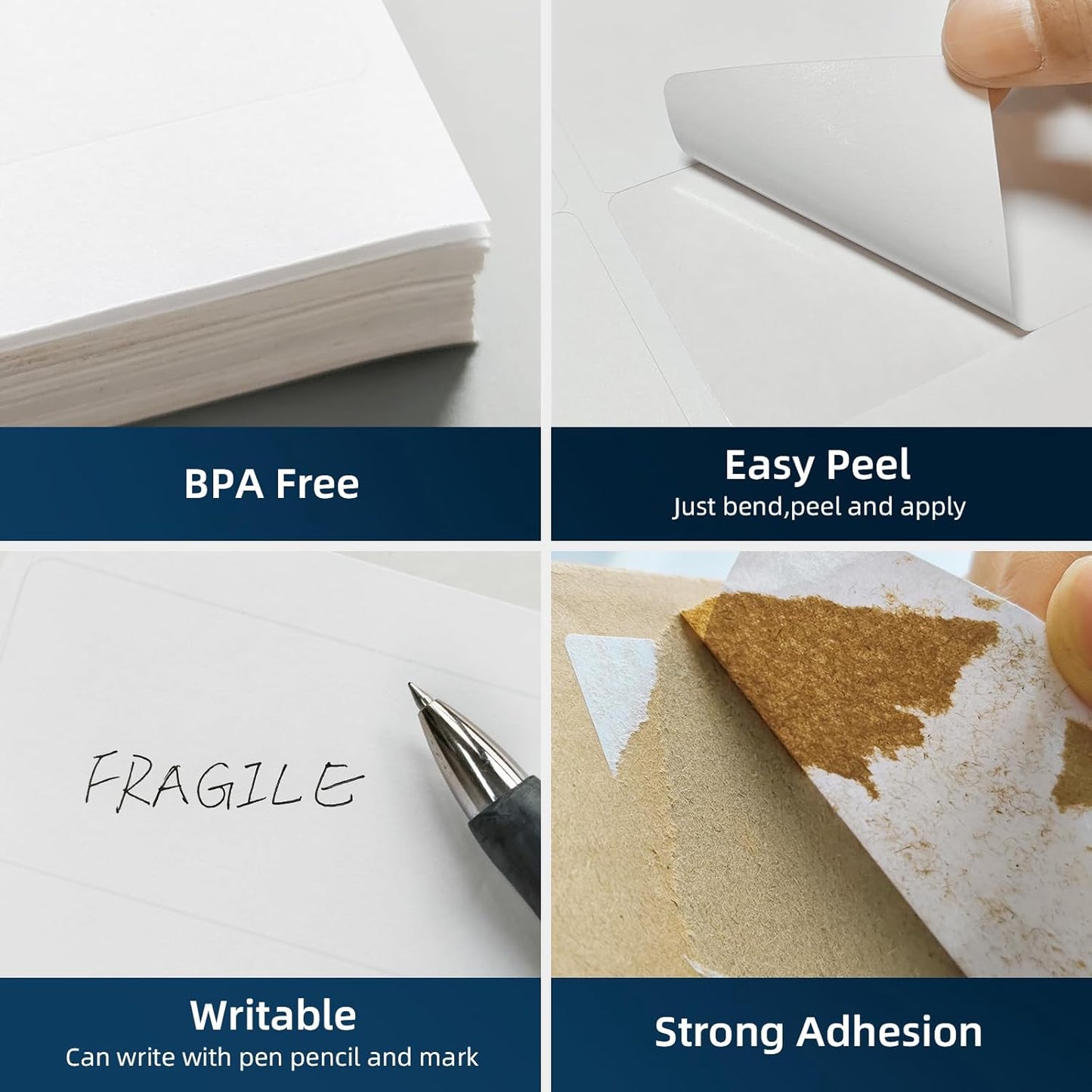 500 Sheets 5000 Pcs 2”x4” 10 Up Shipping Address Labels Compatible with Laser and Inkjet Printers, 2x4 10 Per Page Strong Adhesive Internet Mailing Shipping Labels