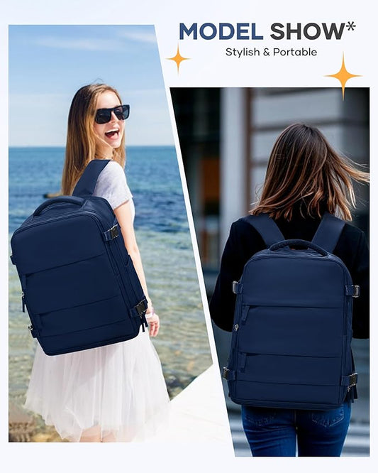 coofay Travel Backpack Carry on Flight Approved Carry on Backpack for Airplanes Personal Item Travel Bag 18x14x8 Inches Traveling Backpacks Airback Backpacks for Traveling Mochila de Viaje