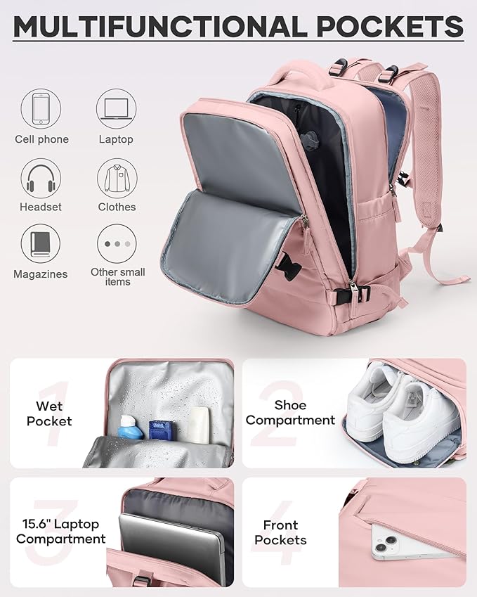 coofay Vacuum Backpack Travel with Pump Vacpack Travel Backpack with Vacuum System Compression Backpacks