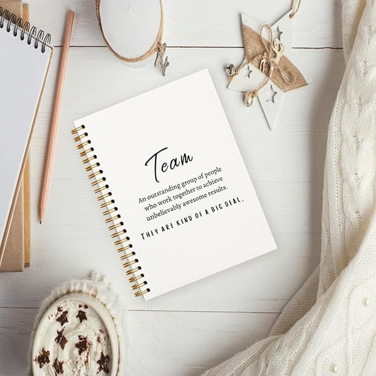 Meeting Notebook for Work, Employee Appreciation Gifts, Team Gifts for Employees, Journals for Writing, Thank You Gifts for Women Men Leader Boss Manager Mentor Coworkers, Dotted Notebook 5.5"x8.3"