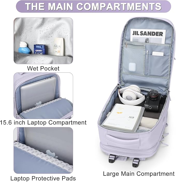 Extra Backpack For Traveling On Airplane Carry On Backpack For Women Men Airline Approved Personal Item Bag For Airlines Gym Bag For Women With Shoe Compartment Waterproof Hiking Backpack