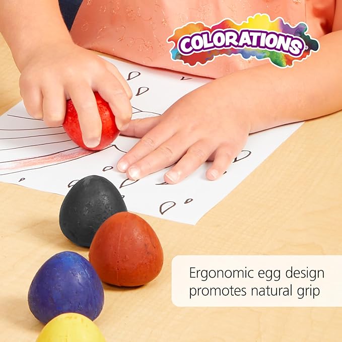 Colorations Chubby Crayon Eggs â€“ Set of 8 (Item # CHUBEGG)