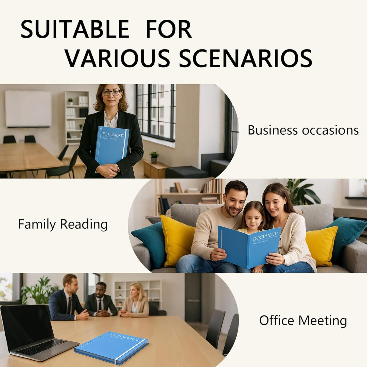 The Family Life Binder: an Expanding Accordion File Organizer with 12 Pockets for Passports, Certificates & Social Security Cards | Acid-Free, Rip-Proof Document Holder for Home, Office, School