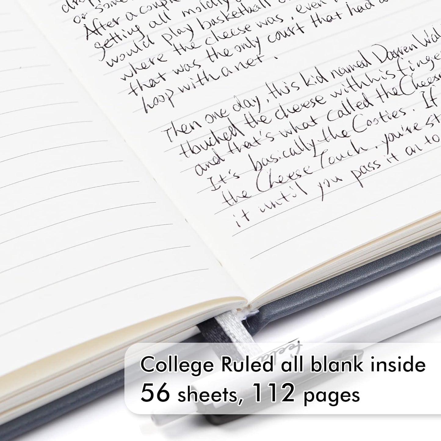 feela 3 Pack Pocket Notebook Journals with 3 Black Pens, A6 Mini Cute Small Journal Notebook Bulk Hardcover College Ruled Notepad with Pen Holder for Office School Supplies, 3.5”x 5.5”, Gray