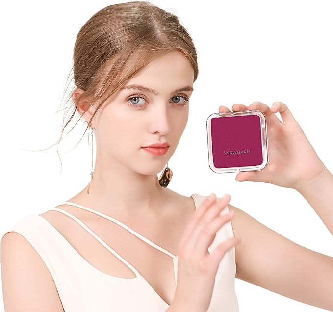Magnifying Compact Mirror - Snowflakes Elegant Compact Pocket Mini Makeup Mirror Double Sided 1x/10x Magnification Cosmetic Mirrors Handheld Portable for Travel and Purses (Purple)