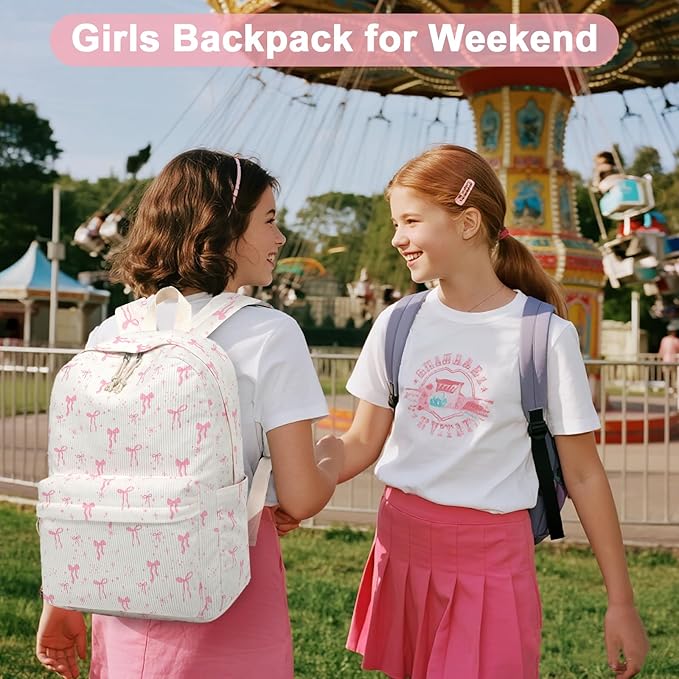 School Backpack for Teens Large Corduroy Bookbag Lightweight 15.6 inch Laptop Bag for Girls Women Casual High School College