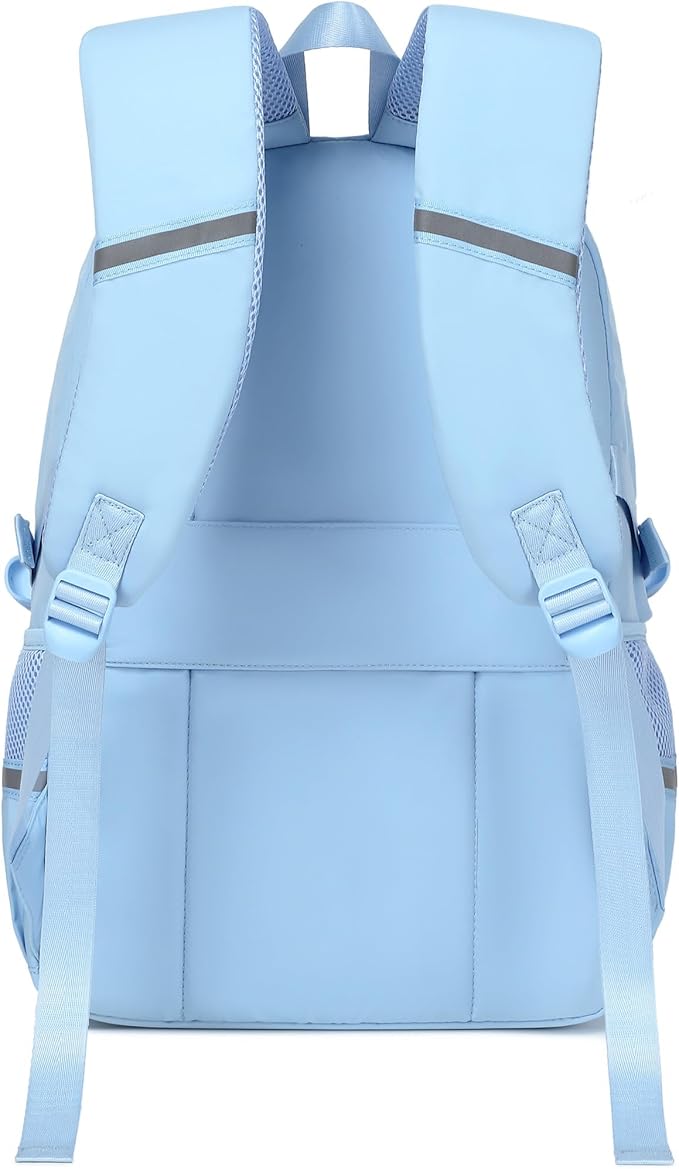 abshoo Big Student Laptop Backpack For College Women Middle High School Teen Girls Bookbag Travel Daypack (Light Blue)