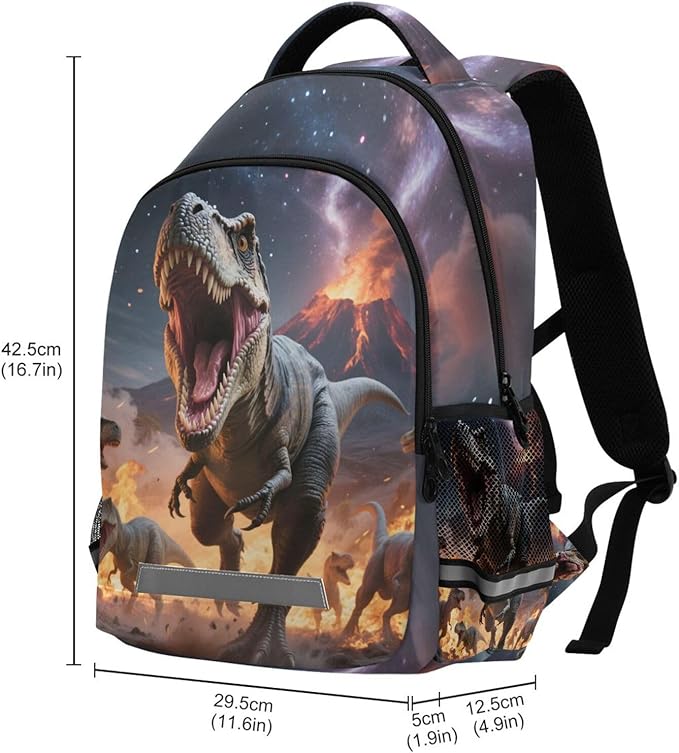 Dinosaurs Roar Backpack for Boys Girls Elementary School Bag Kids Bookbag Travel Rucksack