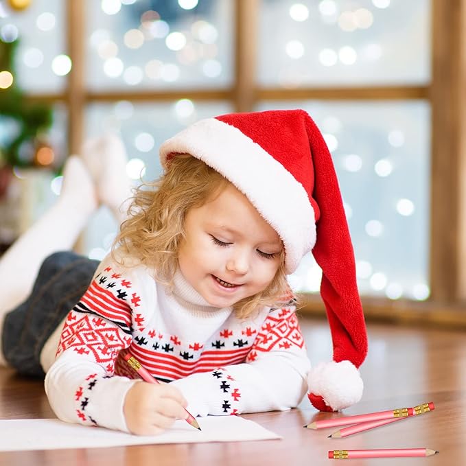 Chivao 288 Pieces Golf Mini Pencils Bulk with Eraser #2 HB Golf Short Pre Sharpened Pencils for Party Favors Office Supplies 4 Inch(Pink)