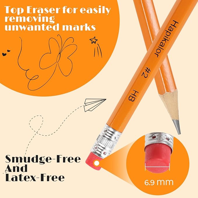 Back to School Supplies, 360-Pack Sharpened #2 Yellow Pencils with Erasers, Bulk Pack Graphite Pencils for School Classroom Teacher Supplies, Writing, Drawing and Sketching