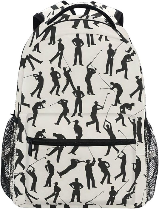 Baseball Player Backpack for School Student Laptop Travel School Bag for Boys Girls Daypack