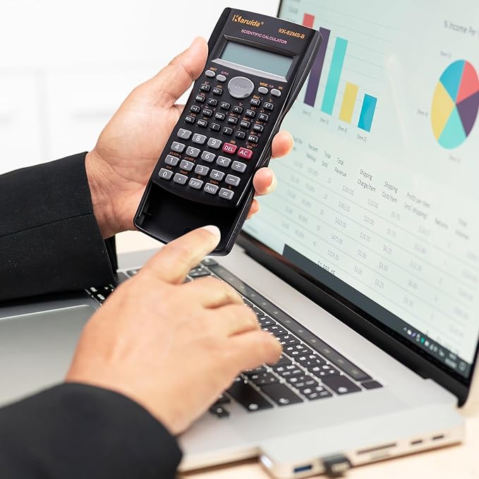 Flutesan 15 Pieces 2 Line Engineering Scientific Calculator Bulk Function Math Calculator Large Display for Student Teacher Classroom High School College School, AAA Batteries Included