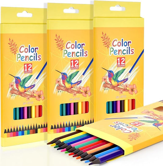 Colored Pencils Bulk,48 Count Colored Pencils for Kids, 4Packs 12 Colors, Back to School Supplies For Teachers,Back to School Supplies, Classroom Prizes