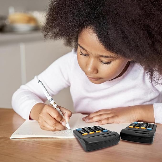 18 Pack Basic Calculators for Students, Pocket Calculator Bulk Classroom Mini Calculators Solar and Battery Dual Powered Handheld Calculator 8 Digit Display for Office School and Home (Black)