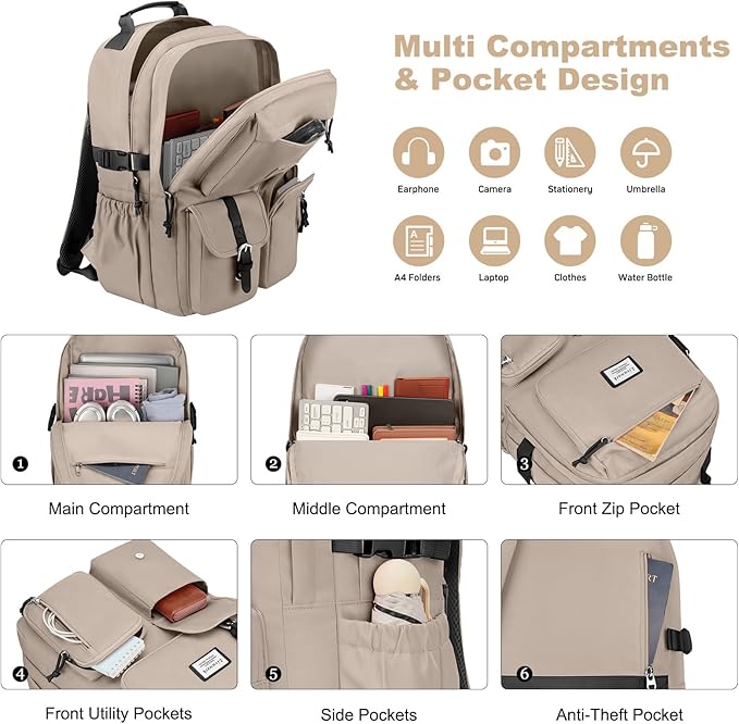 School Laptop Backpack for Girls Bookbag: Large Capacity Elementary Middle High School Book Bag 15.6 Inch Casual College Backpacks Waterproof Travel Back Pack Student Bookbags for Teen Kids Boys Women