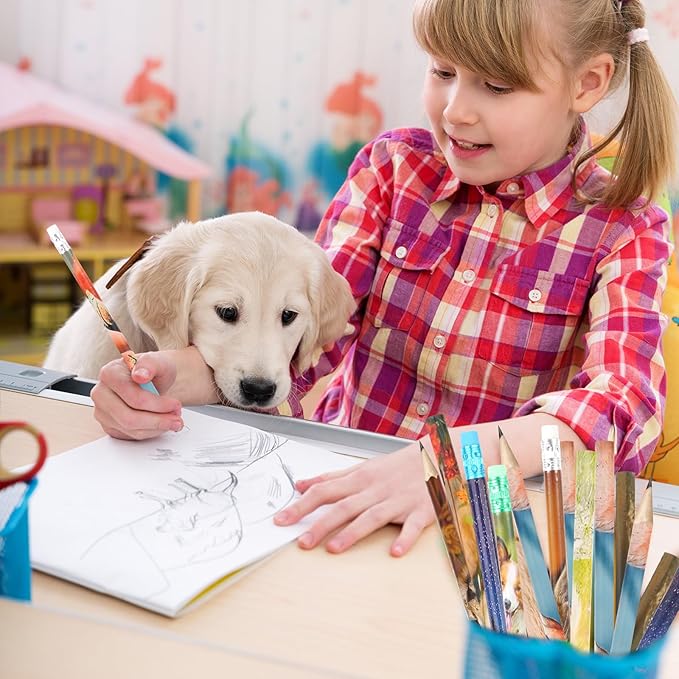 Kolewo4ever 200 Pieces Animal Pencils Galaxy Sky Pencils Alpaca Tiger Flamingo Natural Animal Pencils for Teachers Classrooms Reward Party Supplie School,Learning Activities (200)