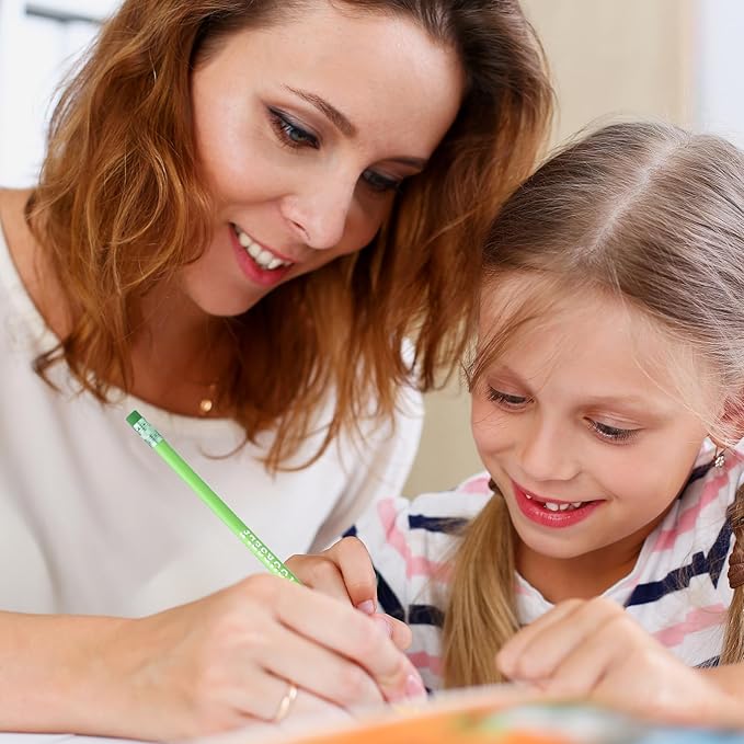 Epakh 100 Pcs Inspirational Pencils Color Changing Pencils Bulk with Eraser HB Wooden Pens Gift for Kids Back to School Gift for Classroom, Student Reward(Bright Colors,Classic Style)