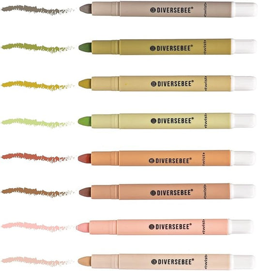 DIVERSEBEE Bible Highlighters and Pens No Bleed, 8 Pack Assorted Colors Gel Highlighters Set, Cute Bible Markers Study Journaling School Supplies and Accessories (Earthy)