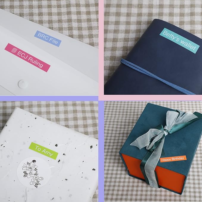 Colorty Replacement for Brother P-Touch Label Maker Tape TZe 12mm 0.47 Ribbon Laminated TZ Colored Refills Compatible with Brother P Touch PT-D210 D220 H110 1000 1280 D400 Cube, 1/2" x 26.2', 6 Pack