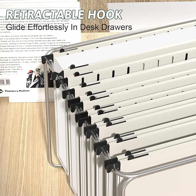 Plastic Hanging File Folder Letter Size,12 Pack Reinforced Heavy Duty Hanging Folders,Sturdy File Cabinet Folders,Gray Hanging File Folders with Tabs,Hanging Folders for Filing Cabinet