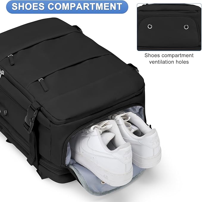 Casual Backpack Traveling Backpack, A-black, Expandable, Modern