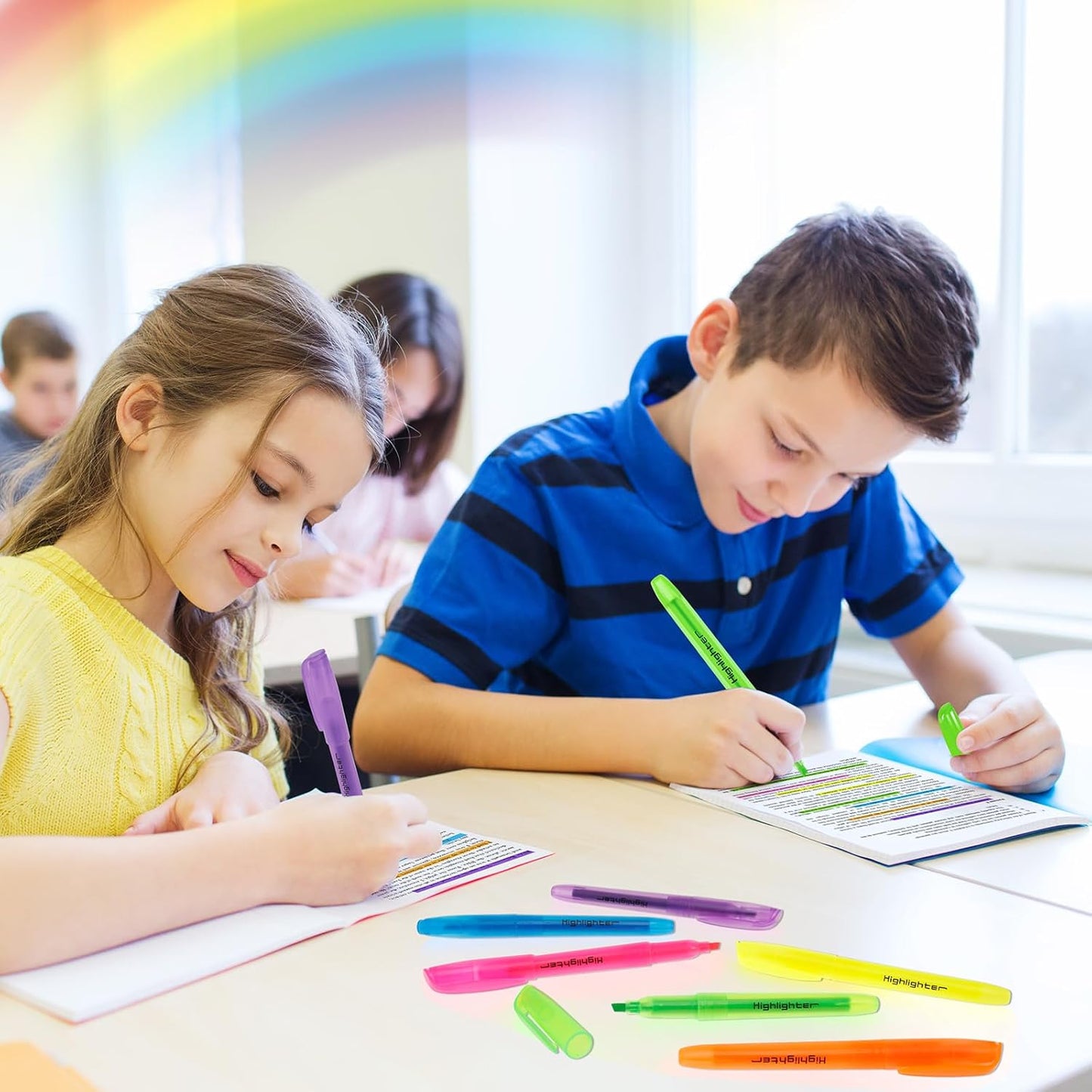 GORWARE 96 Pcs Highlighters, 6 Assorted Colors, Chisel Tip, Non-Toxic Markers for Highlighting at Home, School, or Office – Perfect for Adults & Kids (96)