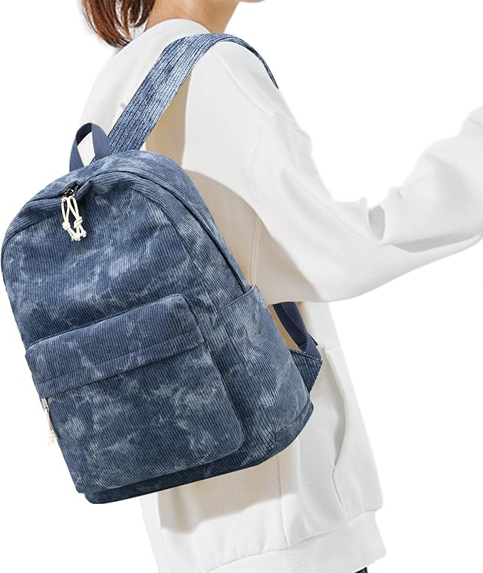 School Backpack for Teens Large Corduroy Bookbag Lightweight 15.6 inch Laptop Bag for Girls Women Casual High School College