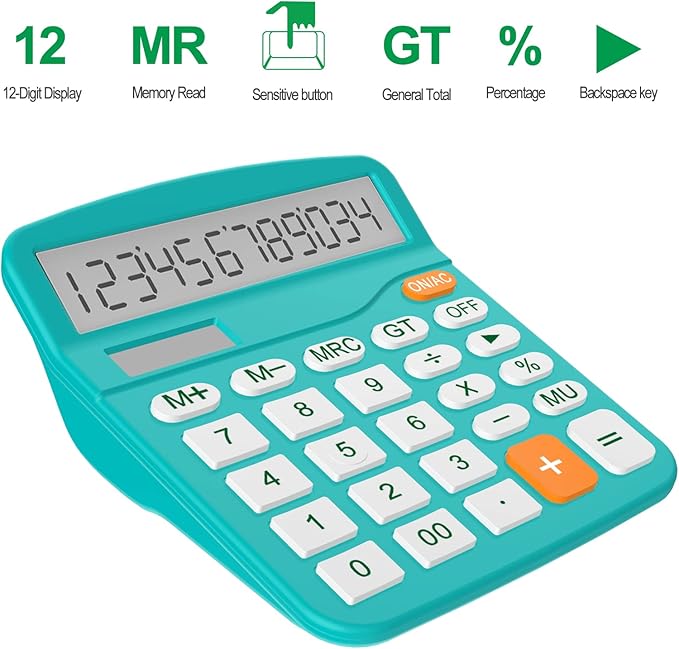 Helect Calculator, Standard Function Calculator (Blue)