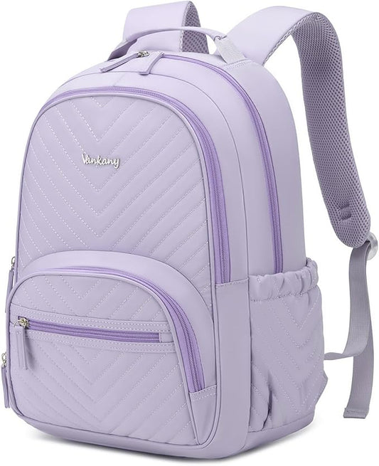 School Backpack for Teen Girls, Middle High School Bookbag Laptop Backpack for Women College Business Casual Teacher Nurse Bag, Purple