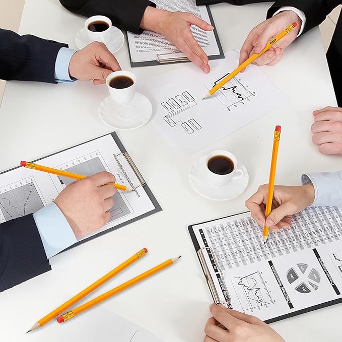 IKAYAS 400 Pack Yellow #2 HB Pencils with Erasers for Kids, Pre-Sharpened, Ambidextrous, Writing, Drawing, Sketching