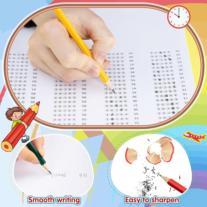 36 Pack 432pcs #2 HB Pencils Bulk in Tube with Sharpener Assorted Colors Wood-cased Pre-sharpened Pencils for Kids Student Back to School Supplies Classroom Prize Party Favor Gifts (Wooden)