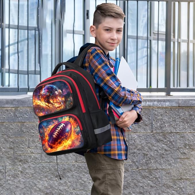 Kids Backpack for School - 17 Inch 3D Reflective Cartoon Bookbag with Dual Zippers, Ergonomic Design for Boys & Girls Ages 6-18 | Durable 600D Polyester Children's Backpack