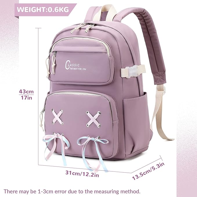 Casual School Bookbag Travel Backpack for Teen Girls