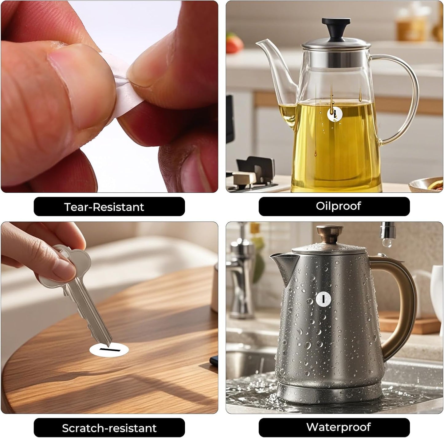 Letter I Round Labels 0.5 Inch Vinyl Circle Capital Alphabet Stickers Self-Adhesive Removable Waterproof Dots Tags for Home Office Inventory 1000 PCS