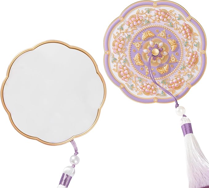 Compact Mirror, Pocket Mirror, Portable Travel Makeup Mirror, Small Lightweight Slim Handheld Mirror for Purse/Handbag/Wallet, Cosmetic Beauty Mirror with Storage Cover, Cute Mini Size Vanity Mirror