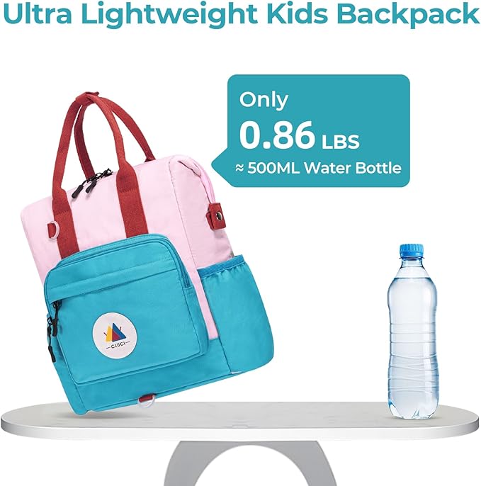 CLUCI Toddler Backpack, Multi Color, Unisex, 11 x 4.5 x 13 Inch, 1 Liter, Preschool Kindergarten School & Travel Backpack