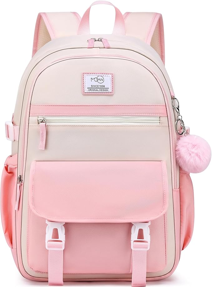 MOMUVO School Backpack Set for Girls,3pcs Bookbag with Lunch Box Pencil Case Kids School Bag Set