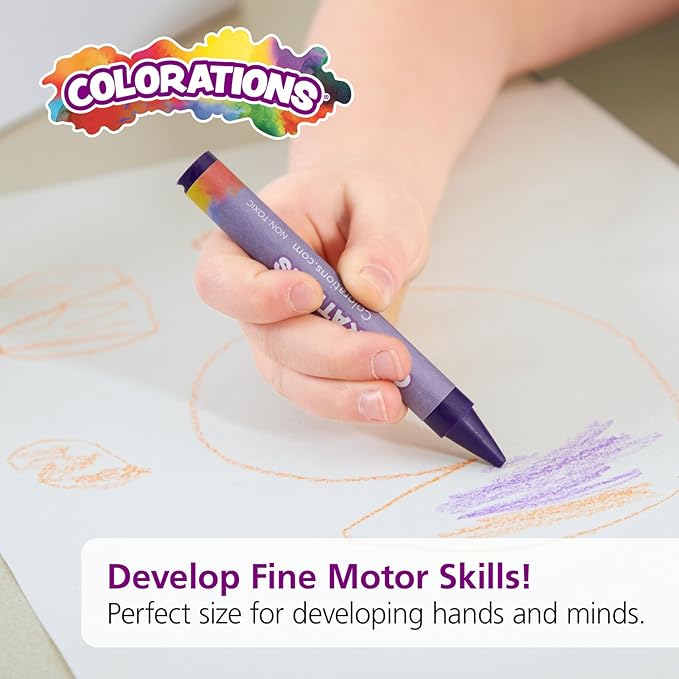 Colorations Large Crayons - 8 Colors, Set of 400 (Item # CLBIGS)