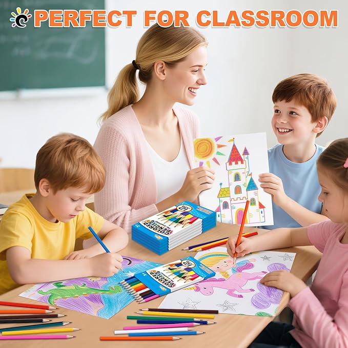 SpringFlower 432 Count Colored Pencils Bulk, 36 Pack Pre-Sharpened Coloring Pencils For Kids, Colored Pencil for Kids Teachers Classroom Essential, School Supplies for Teacher, Back to School Supplies
