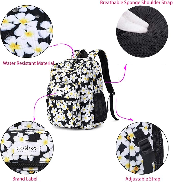 abshoo Classical Basic Travel Backpack For School Water Resistant Bookbag