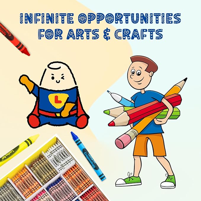 wrapped Bulk Crayons Classpack (800 Regular Size wrapped, 50 each of 16 colors), Bulk School Supplies for Teachers, Kids Crayons, Arts & Crafts Classroom Supplies